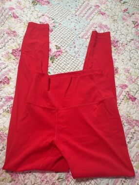 Red Leggings Crazy Yoga